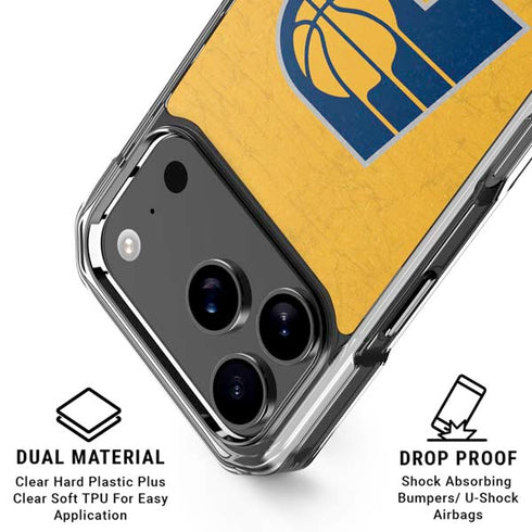 NBA Indiana Pacers Distressed iPhone 17 Pro Max Clear Case