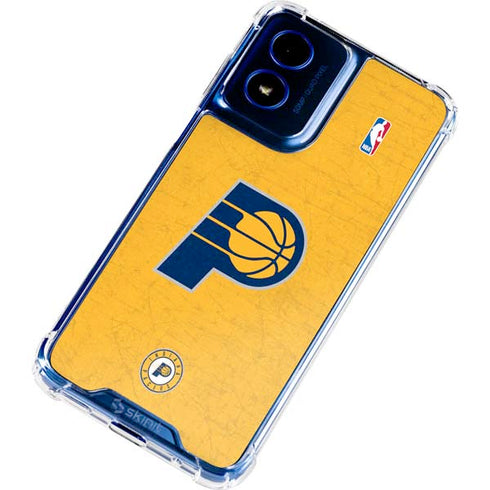 NBA Indiana Pacers Distressed Moto G 5G (2024) Clear Case
