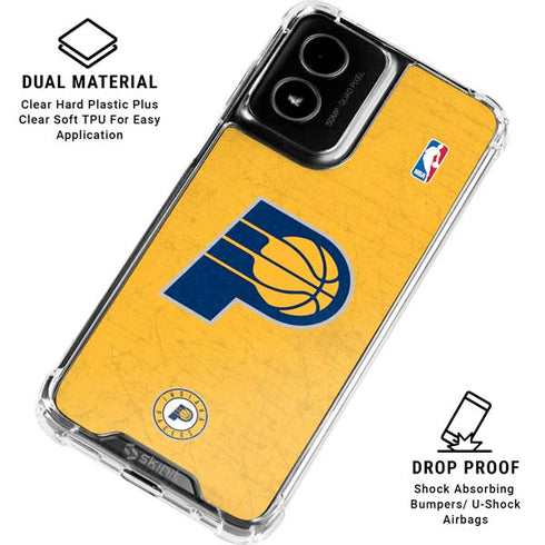 NBA Indiana Pacers Distressed Moto G Power 5G (2024) Clear Case