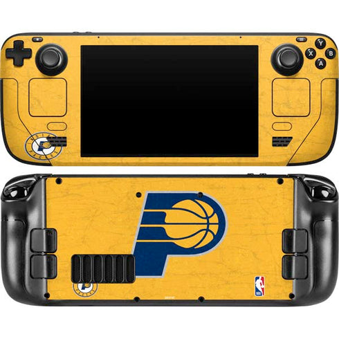 NBA Indiana Pacers Distressed Steam Deck Handheld Gaming Computer OLED Skin