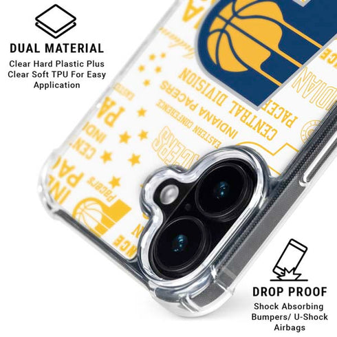 NBA Indiana Pacers Historic Blast iPhone 16 Clear Case