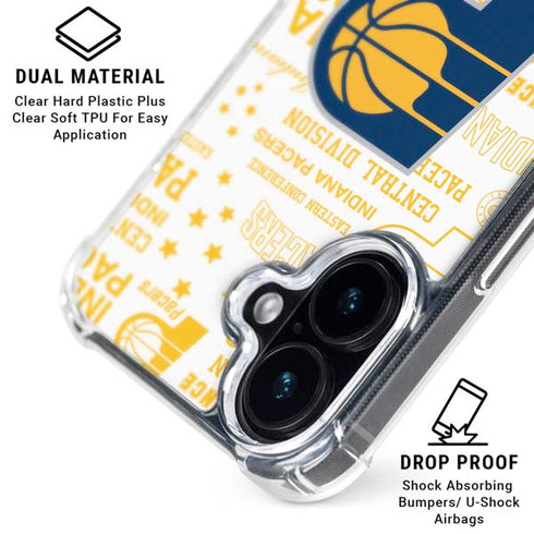 NBA Indiana Pacers Historic Blast iPhone 16 Plus Clear Case