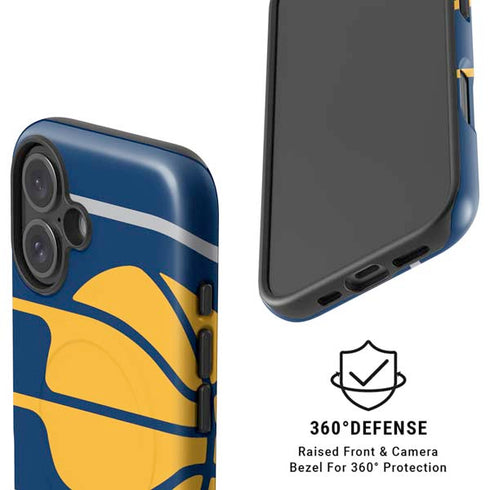 NBA Indiana Pacers Large Logo iPhone 16 Magsafe Impact Case
