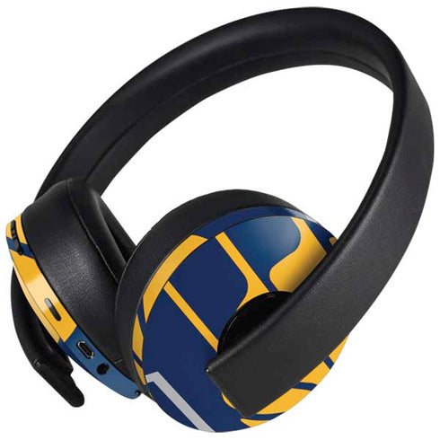 NBA Indiana Pacers Large Logo PlayStation 4 Gold Wireless Headset Skin