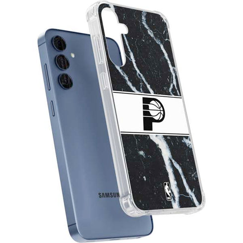 NBA Indiana Pacers Marble Galaxy A55 5G Clear Case