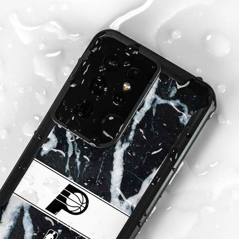 NBA Indiana Pacers Marble Galaxy S24 Ultra Waterproof Case