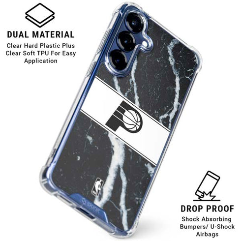 NBA Indiana Pacers Marble Galaxy S25 Plus Clear Case
