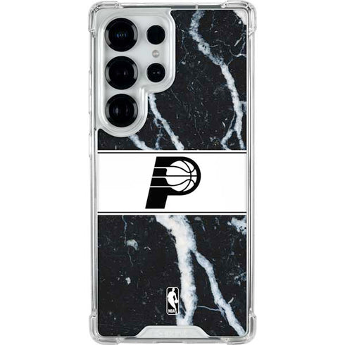 NBA Indiana Pacers Marble Galaxy S25 Ultra Clear Case