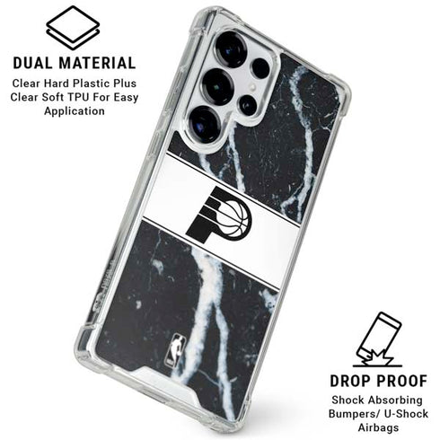 NBA Indiana Pacers Marble Galaxy S26 Ultra Clear Case