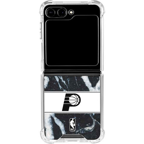 NBA Indiana Pacers Marble Galaxy Z Flip6 Clear Case