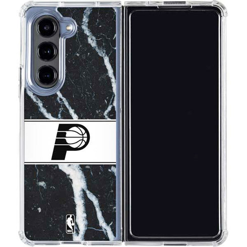NBA Indiana Pacers Marble Galaxy Z Fold5 5G Clear Case
