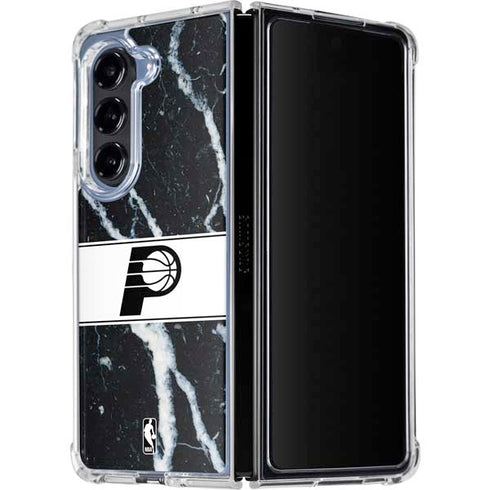 NBA Indiana Pacers Marble Galaxy Z Fold5 5G Clear Case