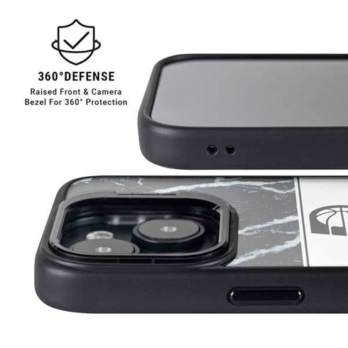 NBA Indiana Pacers Marble iPhone 15 Kickstand Case