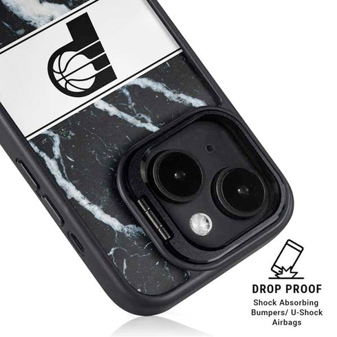 NBA Indiana Pacers Marble iPhone 15 Kickstand Case