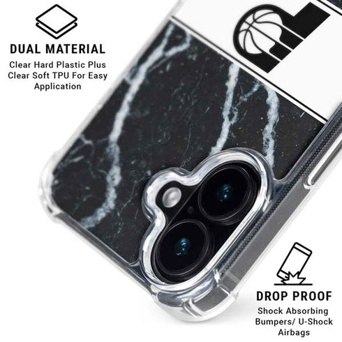 NBA Indiana Pacers Marble iPhone 16 Clear Case