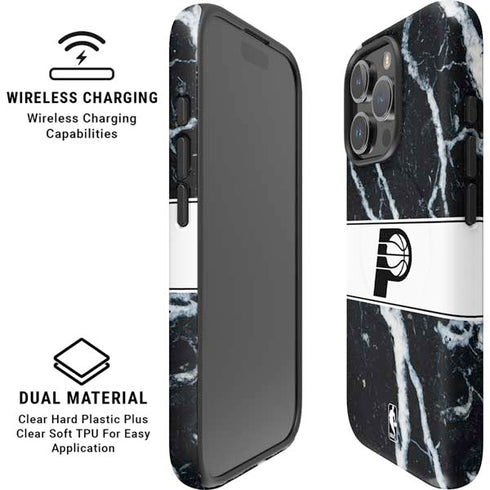 NBA Indiana Pacers Marble iPhone 16 Pro Max Magsafe Impact Case