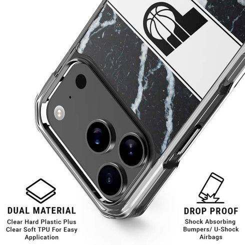 NBA Indiana Pacers Marble iPhone 18 Pro Clear Case