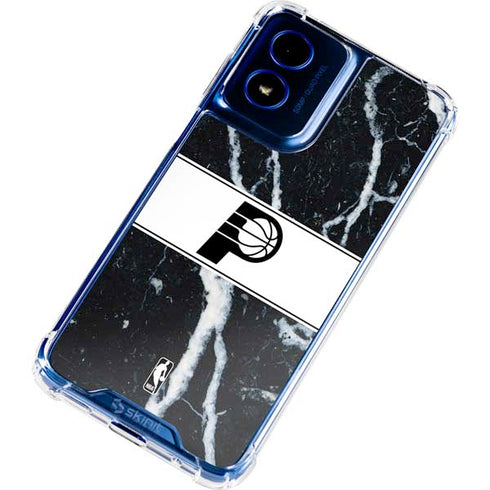 NBA Indiana Pacers Marble Moto G Play 4G (2024) Clear Case