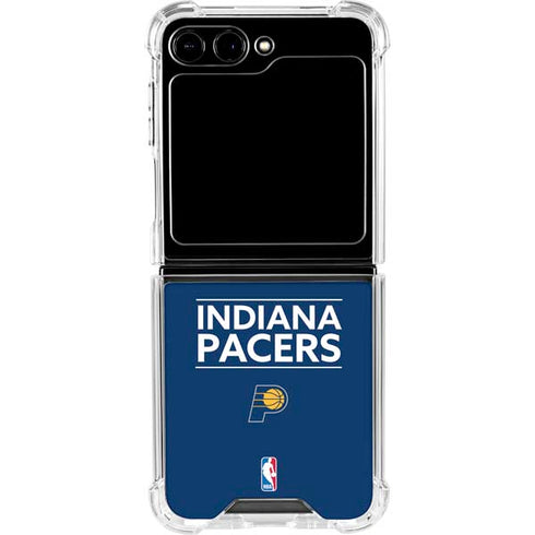 NBA Indiana Pacers Standard - Blue Galaxy Z Flip6 Clear Case