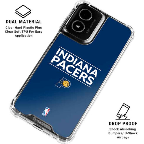 NBA Indiana Pacers Standard - Blue Moto G Power 5G (2024) Clear Case