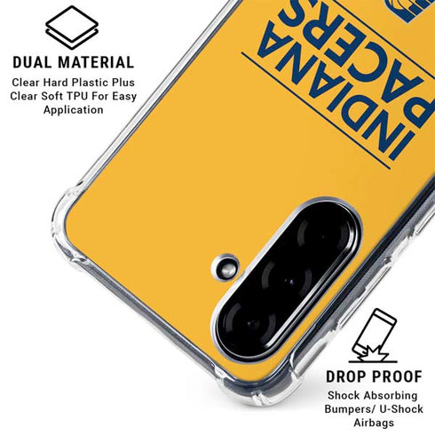 NBA Indiana Pacers Standard - Yellow Galaxy A36 5G Clear Case