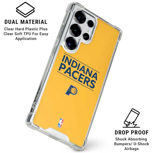NBA Indiana Pacers Standard - Yellow Galaxy S25 Ultra Clear Case