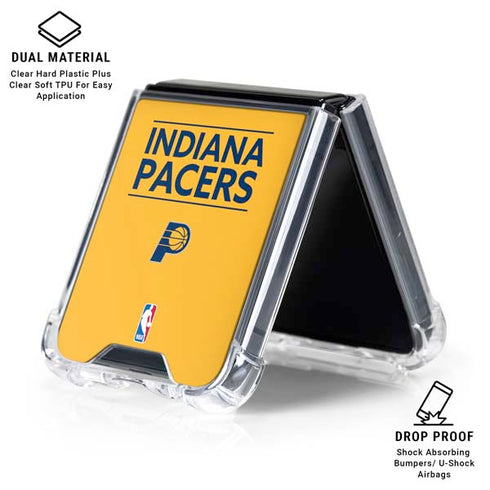 NBA Indiana Pacers Standard - Yellow Galaxy Z Flip6 Clear Case