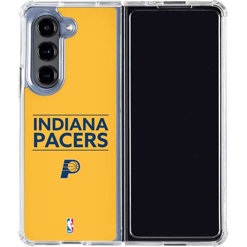 NBA Indiana Pacers Standard - Yellow Galaxy Z Fold5 5G Clear Case