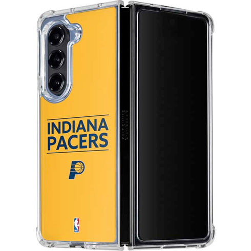 NBA Indiana Pacers Standard - Yellow Galaxy Z Fold5 5G Clear Case