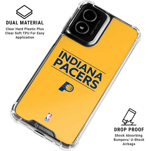 NBA Indiana Pacers Standard - Yellow Moto G Power 5G (2024) Clear Case