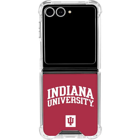 Indiana University Hoosiers Galaxy Z Flip7 Clear Case