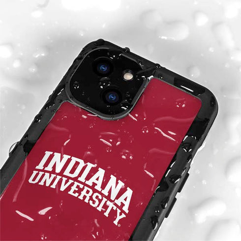 Indiana University Hoosiers iPhone 15 Plus Waterproof Case