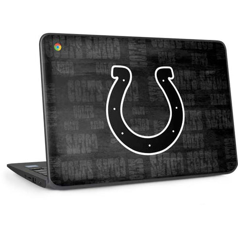 NFL Indianapolis Colts Black & White HP Chromebook Skin