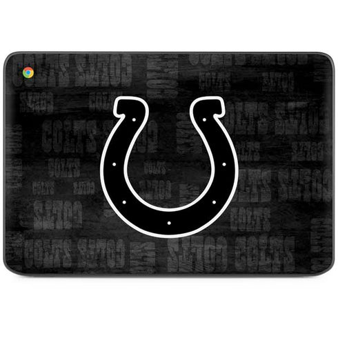 NFL Indianapolis Colts Black & White HP Chromebook Skin