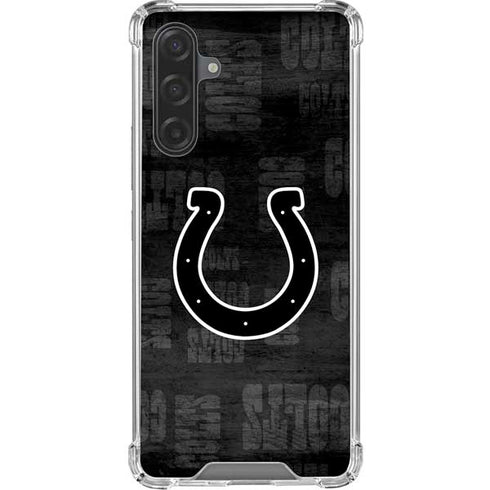 NFL Indianapolis Colts Black & White Galaxy A17 Clear Case