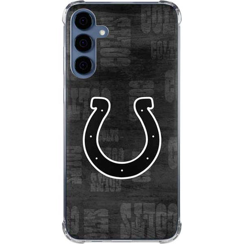 NFL Indianapolis Colts Black & White Galaxy A55 5G Clear Case