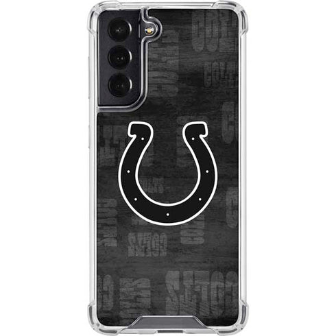 NFL Indianapolis Colts Black & White Galaxy S22 Clear Case