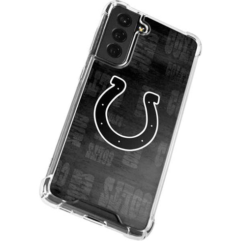 NFL Indianapolis Colts Black & White Galaxy S22 Clear Case
