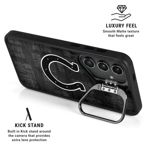 NFL Indianapolis Colts Black & White Galaxy S24 Kickstand Case