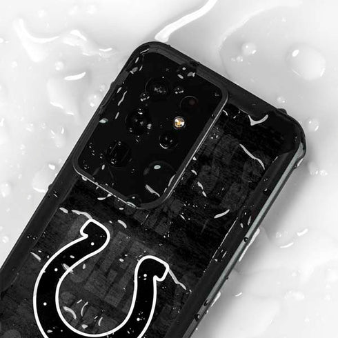 NFL Indianapolis Colts Black & White Galaxy S24 Ultra Waterproof Case