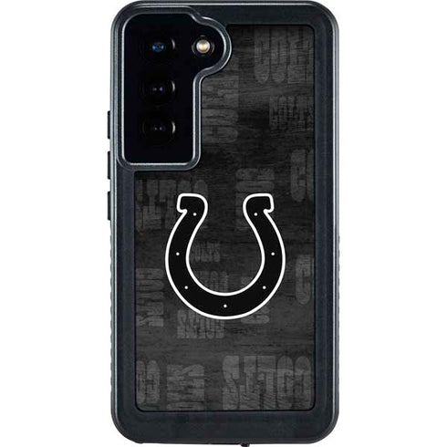 NFL Indianapolis Colts Black & White Galaxy S24 Waterproof Case