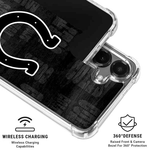 NFL Indianapolis Colts Black & White Galaxy S26 Clear Case