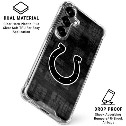 NFL Indianapolis Colts Black & White Galaxy S26 Clear Case