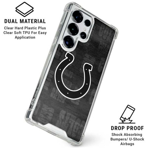 NFL Indianapolis Colts Black & White Galaxy S26 Ultra Clear Case