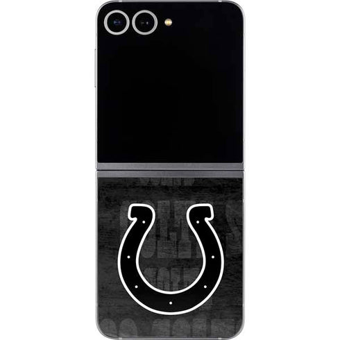NFL Indianapolis Colts Black & White Galaxy Z Flip6 Skin