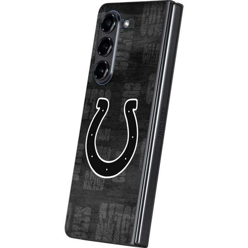 NFL Indianapolis Colts Black & White Galaxy Z Fold5 5G Skin