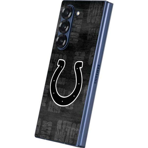 NFL Indianapolis Colts Black & White Galaxy Z Fold6 Skin