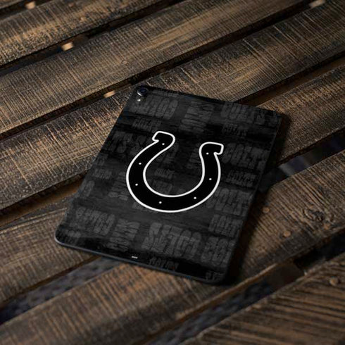 NFL Indianapolis Colts Black & White Apple iPad Pro Skin