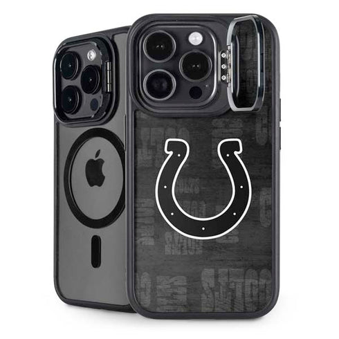 NFL Indianapolis Colts Black & White iPhone 15 Pro Max Kickstand Case