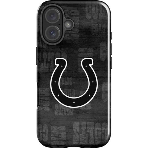 NFL Indianapolis Colts Black & White iPhone 16 Plus Impact Case